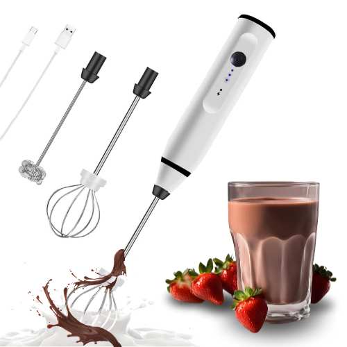Misturador Elétrico Portátil Recarregável 2 em 1 | 3 Velocidades | Ovos, Bebidas quentes e frias Loja Digital DIG