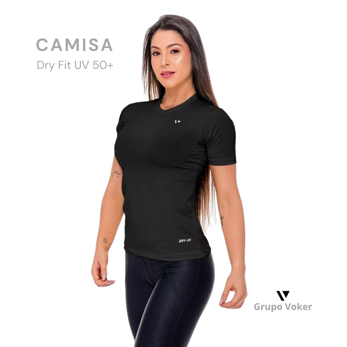 Camisa Térmica Feminina Voker Dry Fit UV 50+ | Fit Academia Grupo Voker - Mercado Livre