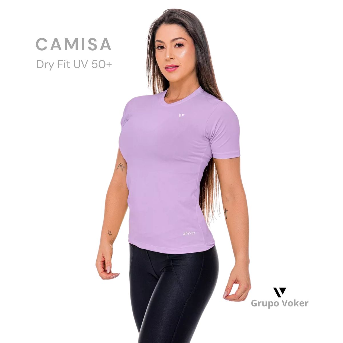 Camisa Térmica Feminina Voker Dry Fit UV 50+ | Fit Academia Grupo Voker - Mercado Livre