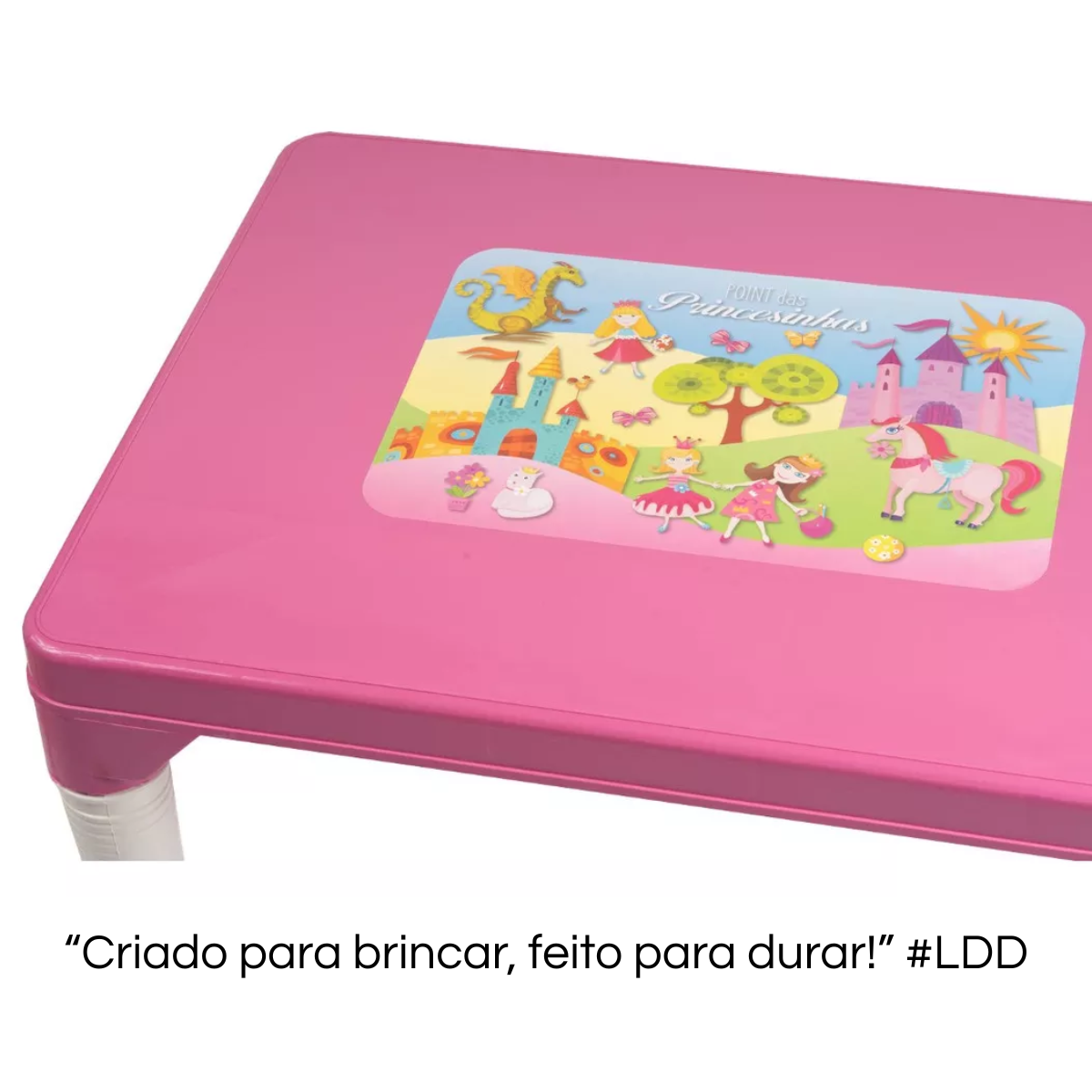 Mesinha Infantil Baby Hercules c/ 2 Cadeiras – Plástico Resistente, Azul e Rosa DIG - Loja Digital