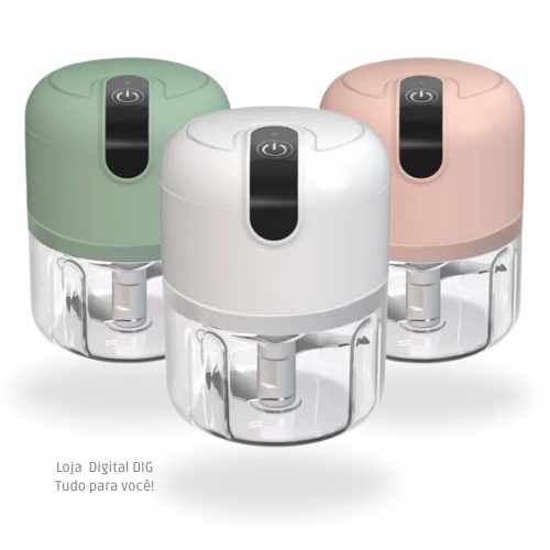Mini Processador / Triturador Elétrico de Alimentos | 3 Lâminas Inox Loja Digital DIG