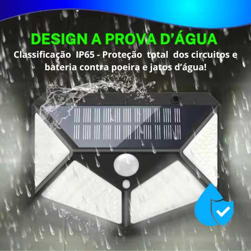 Na imagem: Luminária Solar de parede com classificação IP65 que garante proteção dos componentes internos, contra poeira e água e tem instalação fácil! Não perca tempo! Encomende a sua agora mesmo na Loja Digital DIG! 