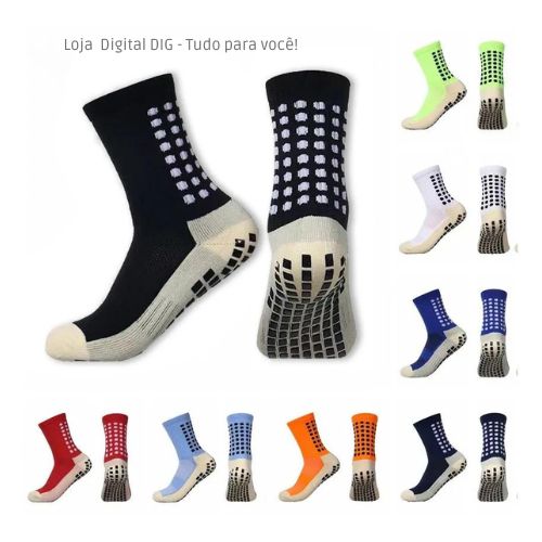 Meias Esportivas com cores vibrantes e elegantes | Antiderrapantes | Respiráveis | Absorção de Choque! Não espere mais! Loja Digital DIG! #LDD