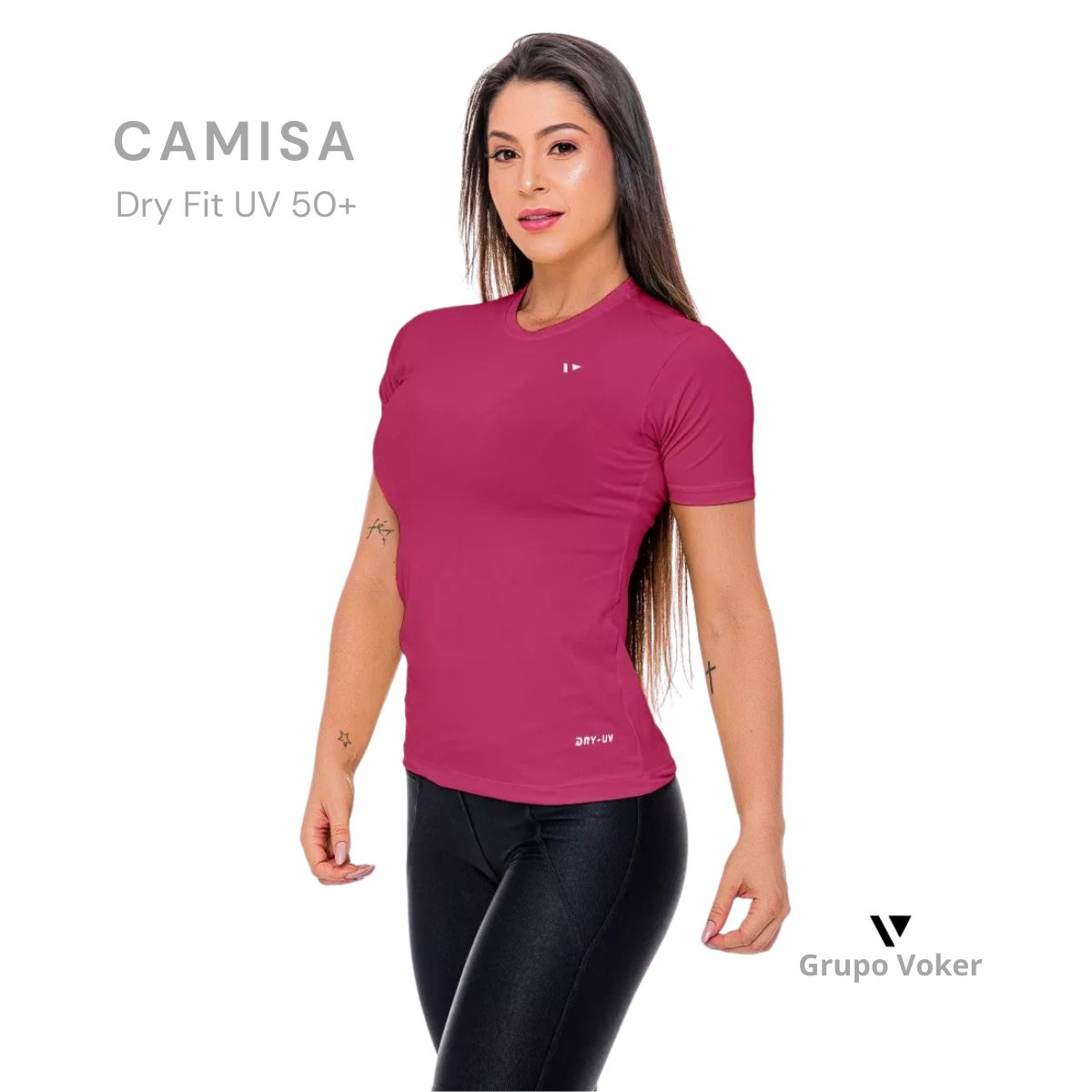 Camisa Térmica Feminina Voker Dry Fit UV 50+ | Fit Academia Grupo Voker - Mercado Livre