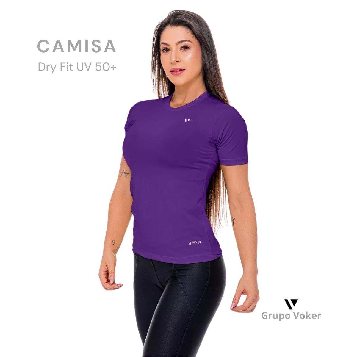 Camisa Térmica Feminina Voker Dry Fit UV 50+ | Fit Academia Grupo Voker - Mercado Livre