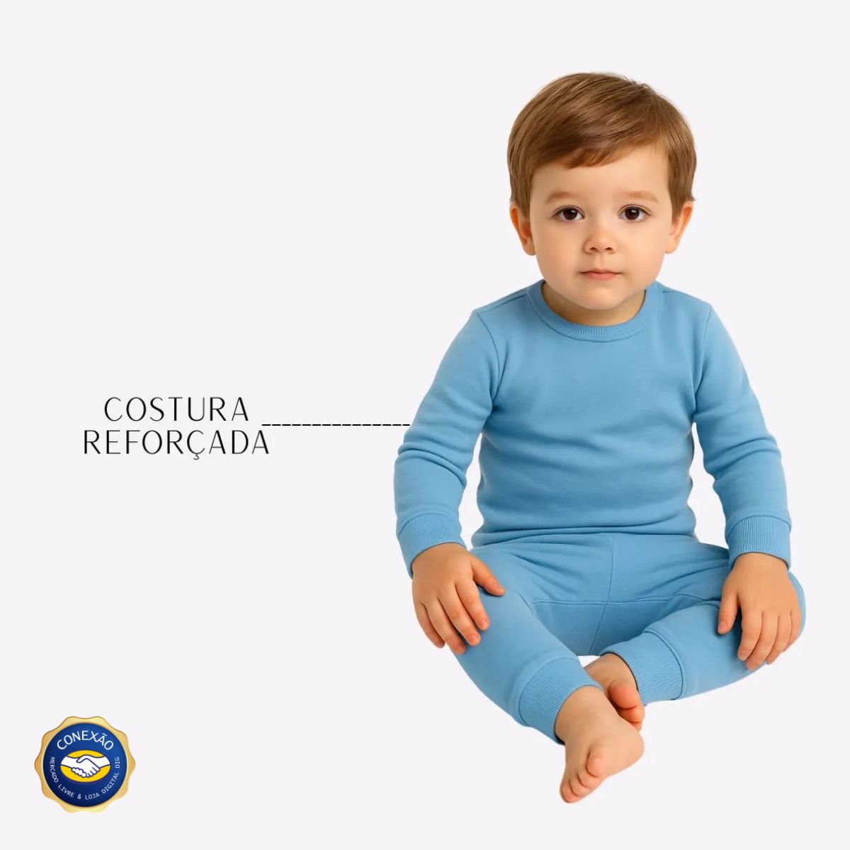 Conjunto Infantil Térmico Comfort Peluciado - Confortável Segunda Pele para Inverno Fofotinhos