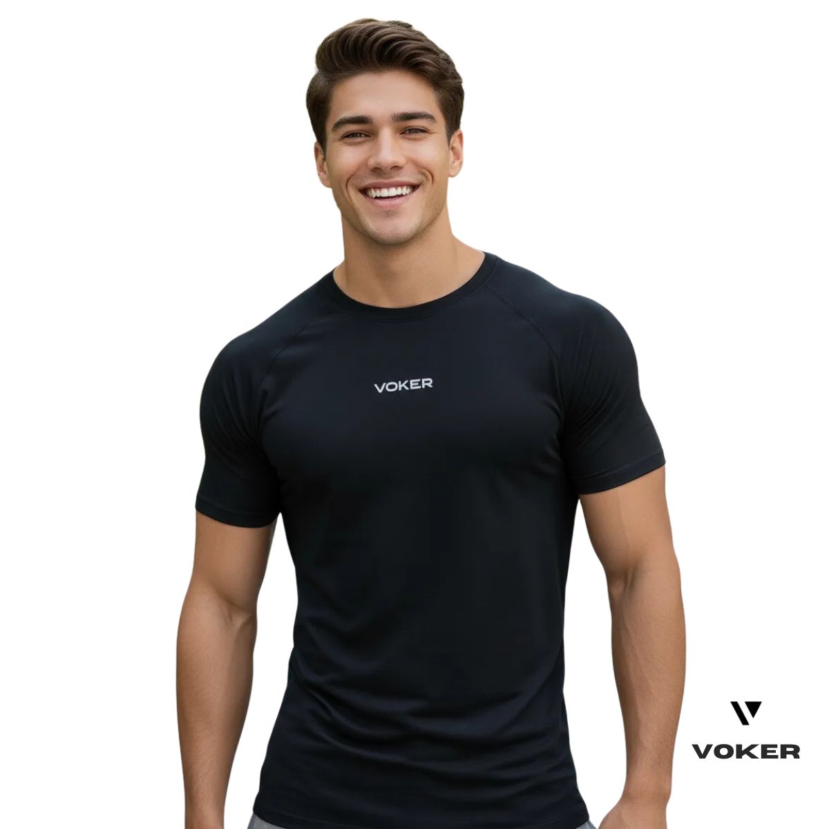 Camiseta Raglan Dry Fit Voker - Proteção UV FPS 50+ Masculina Voker