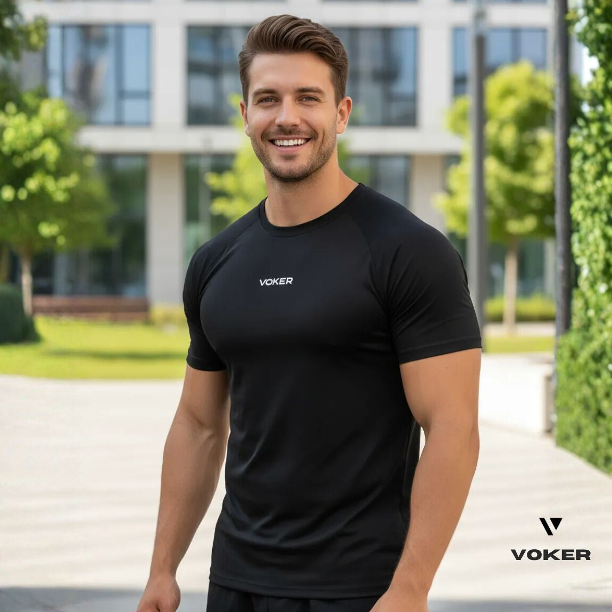 Camiseta Raglan Dry Fit Voker - Proteção UV FPS 50+ Masculina Voker
