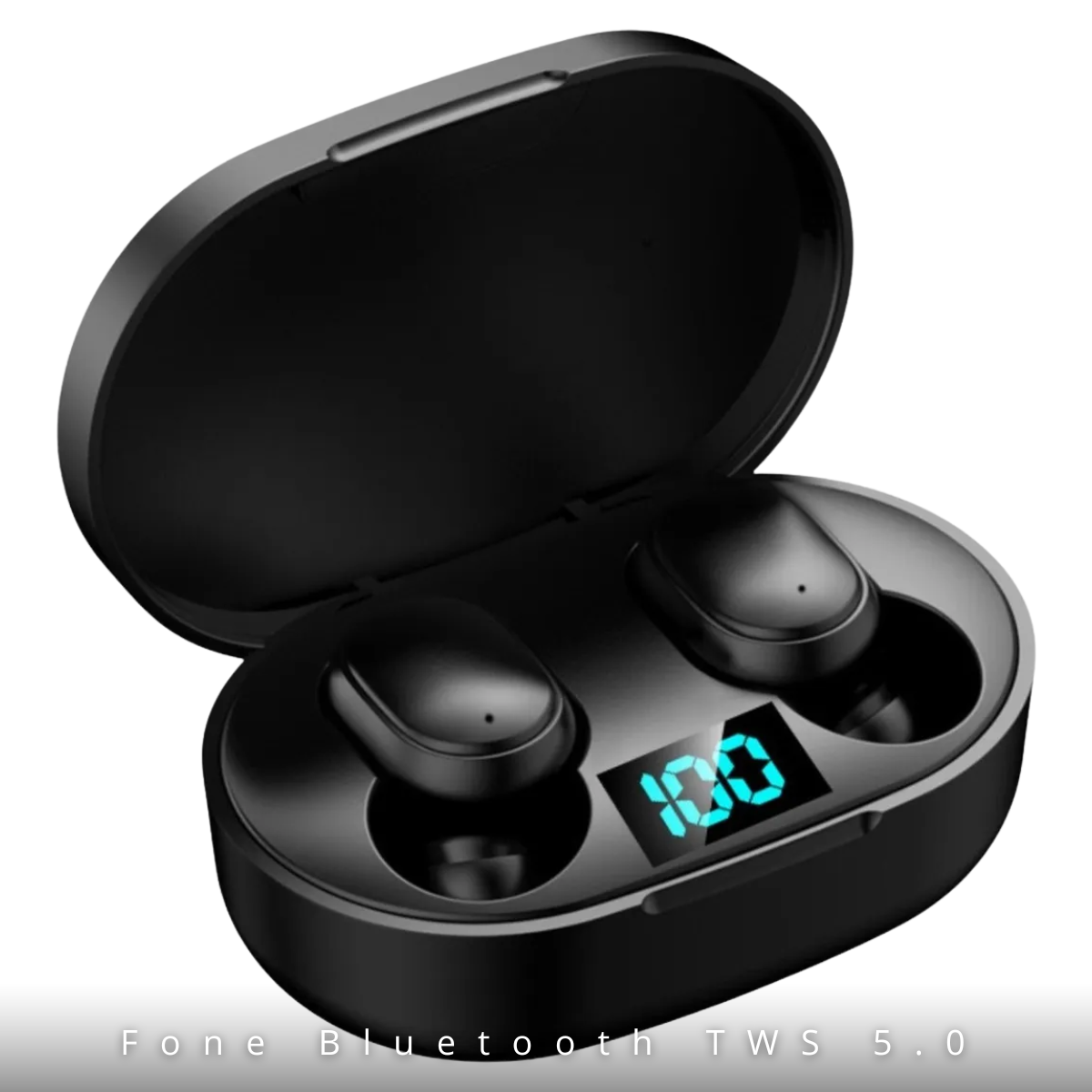 Fone Bluetooth TWS 5.0 – Para Todos os Celulares + Bateria Extra | Case Carregadora Outlet Faciler