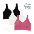 "Descubra o conforto e estilo do Conjunto de Sutiãs Femininos Esportivos Sem Bojo em preto, branco e pink na Loja Digital - DIG! Conforto sem costura para treinos e dia a dia. Garanta o seu conjunto agora e sinta-se elegante em qualquer atividade!"  Alt text: <img src="caminho_para_imagem" alt="Conjunto de Sutiãs Femininos Esportivos Sem Bojo em preto, branco e pink, disponível na Loja Digital - DIG">