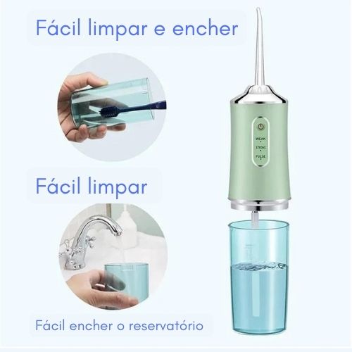 Irrigador Oral Portátil | Fio Dental Jato d'água | Limpeza Profunda Loja Digital DIG