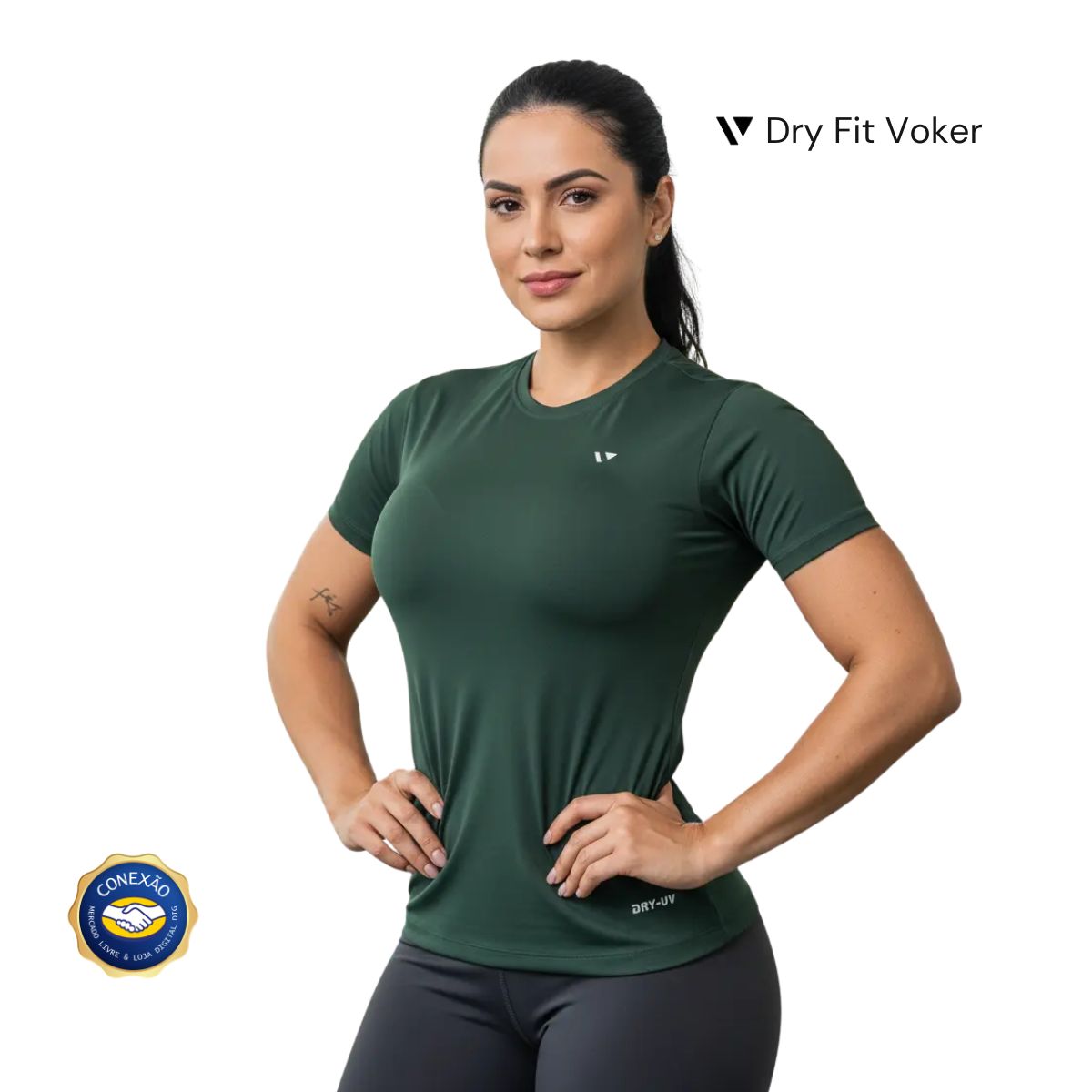 Camisa Térmica Feminina Voker Dry Fit UV 50+ | Fit Academia Voker