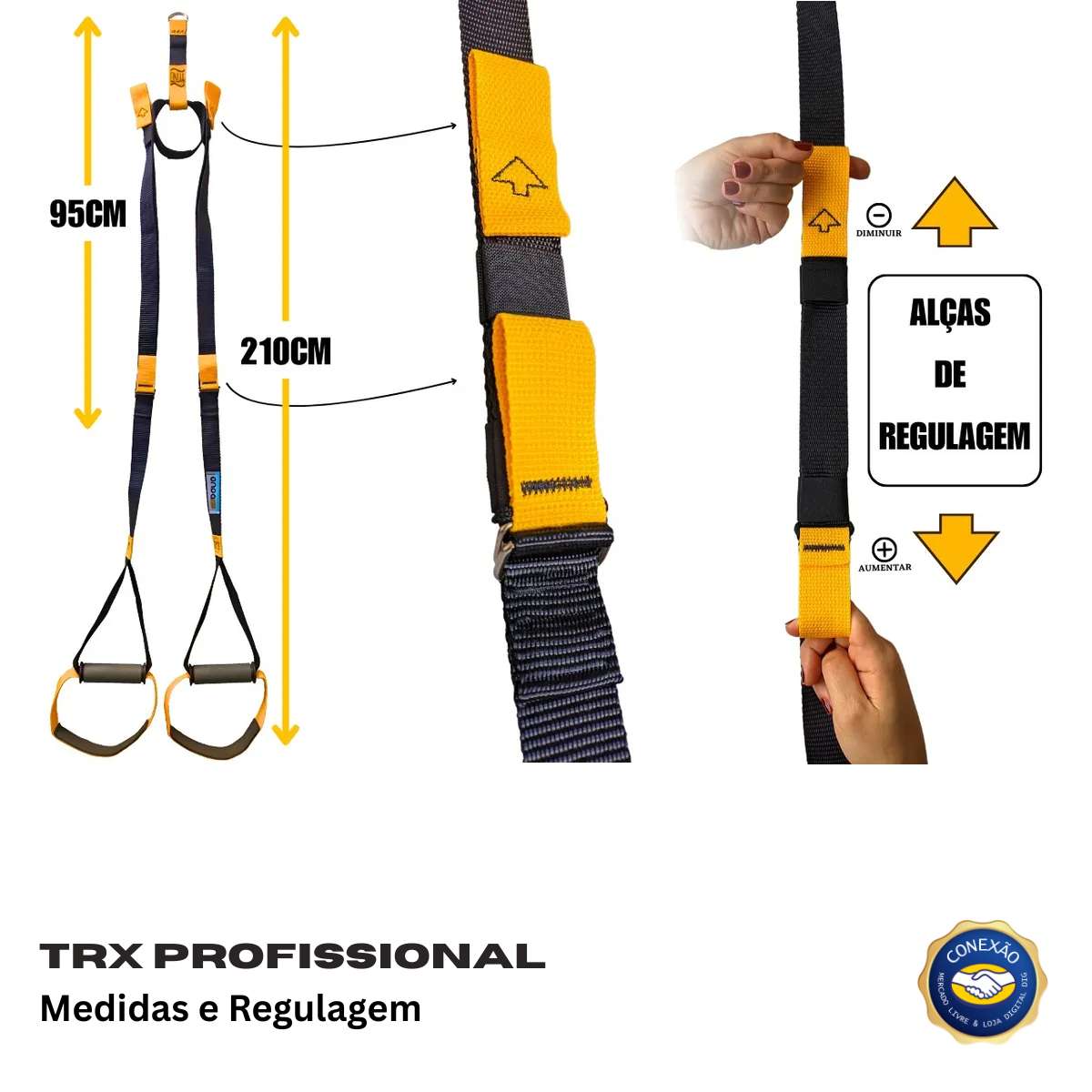 TRX Profissional Kit Completo — Fita de Suspensão para Treino Funcional em Casa Onda013