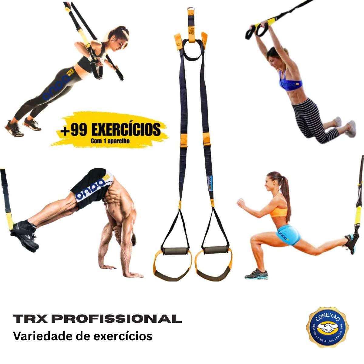 TRX Profissional Kit Completo — Fita de Suspensão para Treino Funcional em Casa Onda013