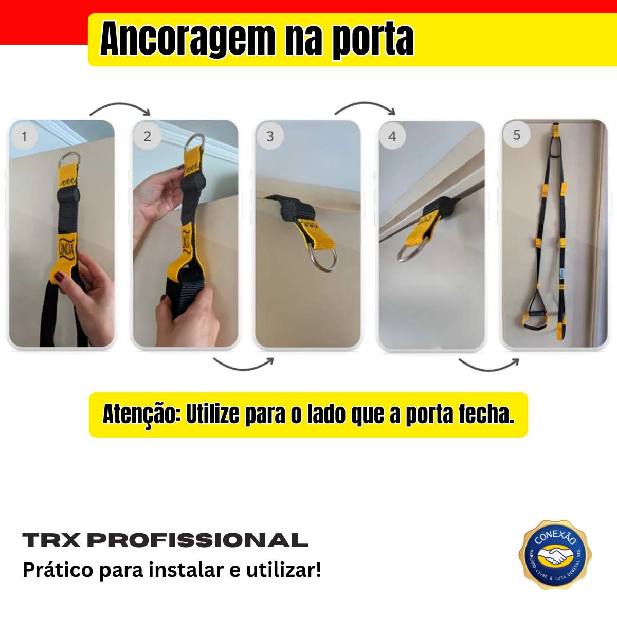 TRX Profissional Kit Completo — Fita de Suspensão para Treino Funcional em Casa Onda013