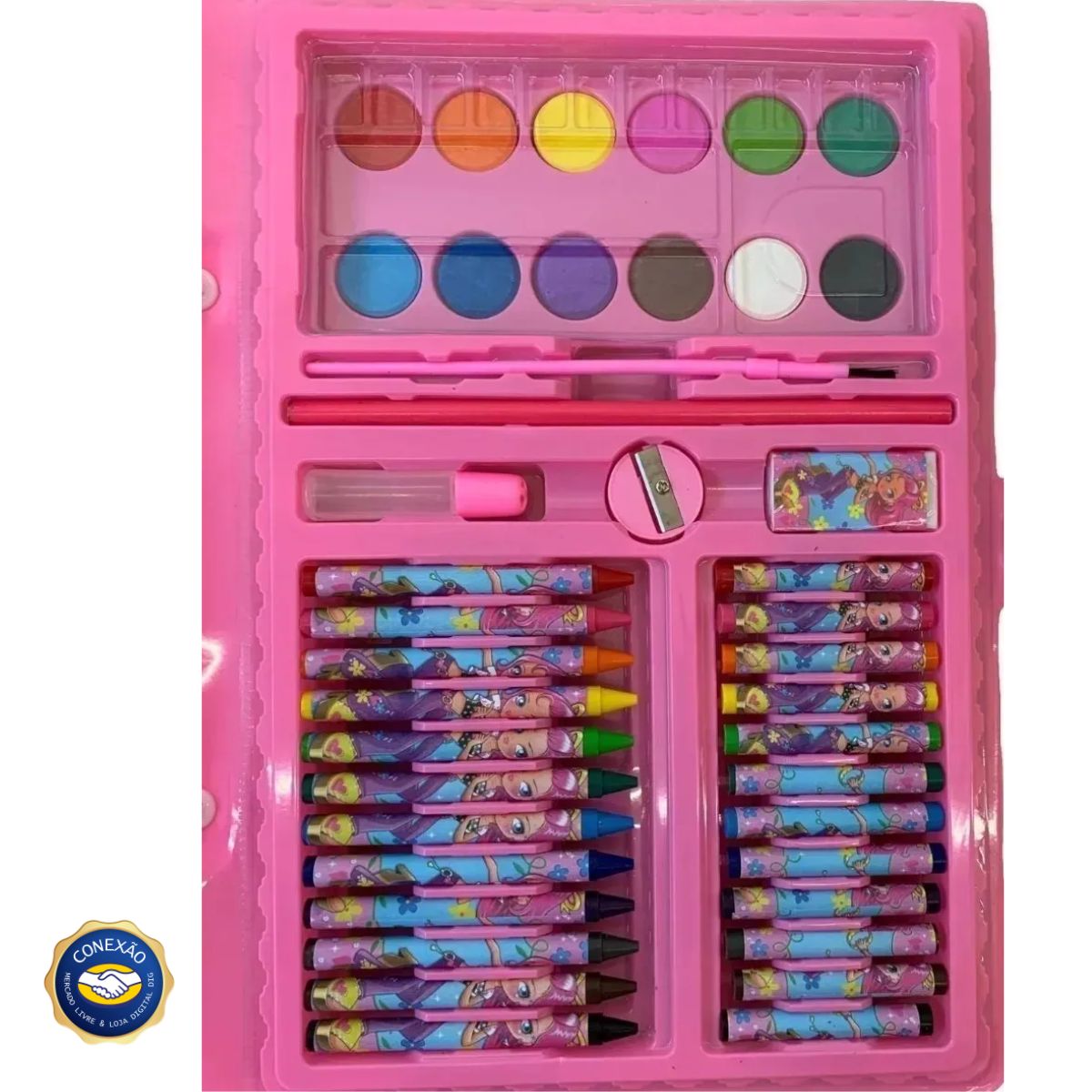 Ninho Boy – Maleta de Pintura Infantil (68 peças, Cores Unicórnio) | Estojo Escolar | Canetinha Ninho Boy