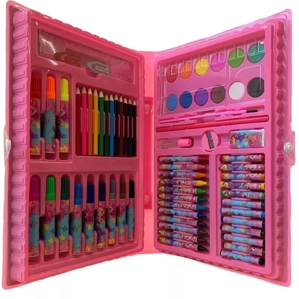 Ninho Boy – Maleta de Pintura Infantil (68 peças, Cores Unicórnio) | Estojo Escolar | Canetinha Ninho Boy