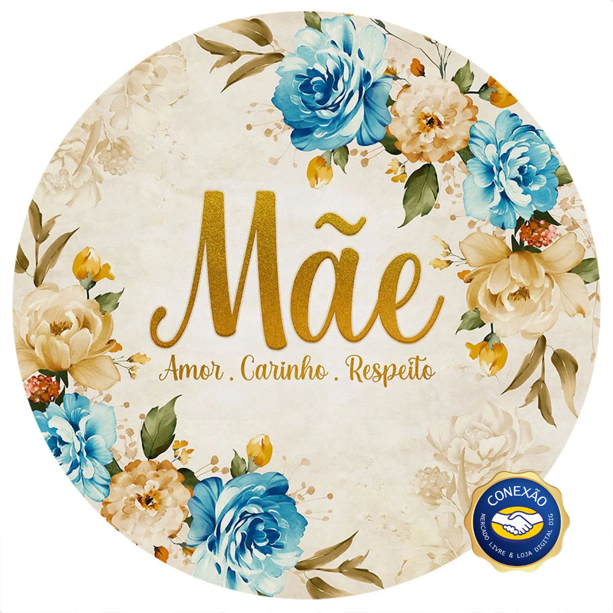 Painel de Festa Redondo 3D – Fácil de Usar, Tecido Sublimado (1,5m) DIG - Loja Digital