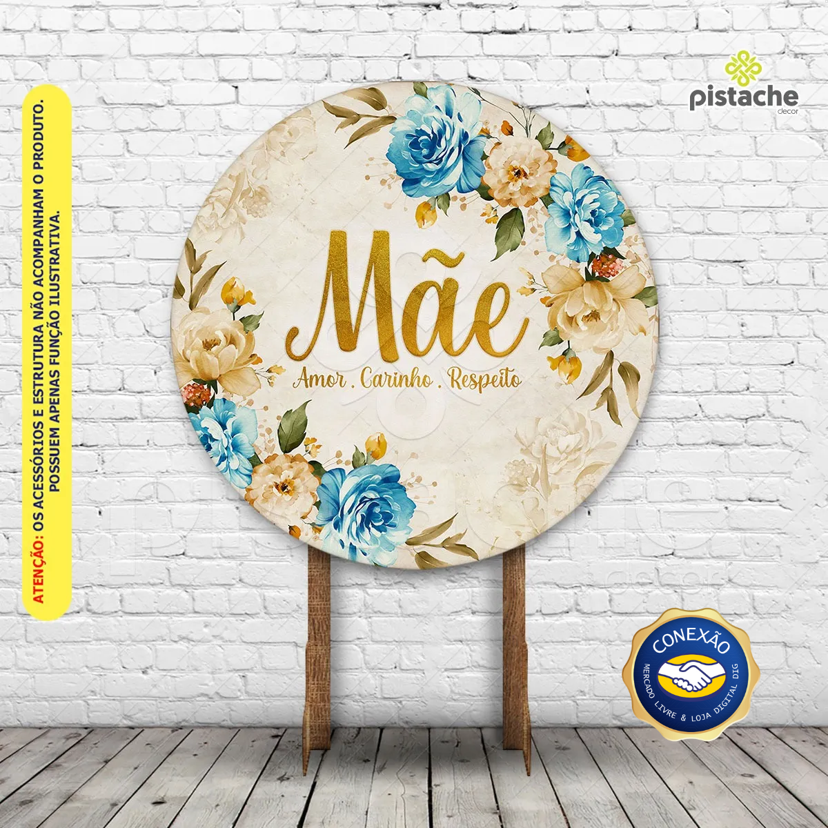 Painel de Festa Redondo 3D – Fácil de Usar, Tecido Sublimado (1,5m) DIG - Loja Digital