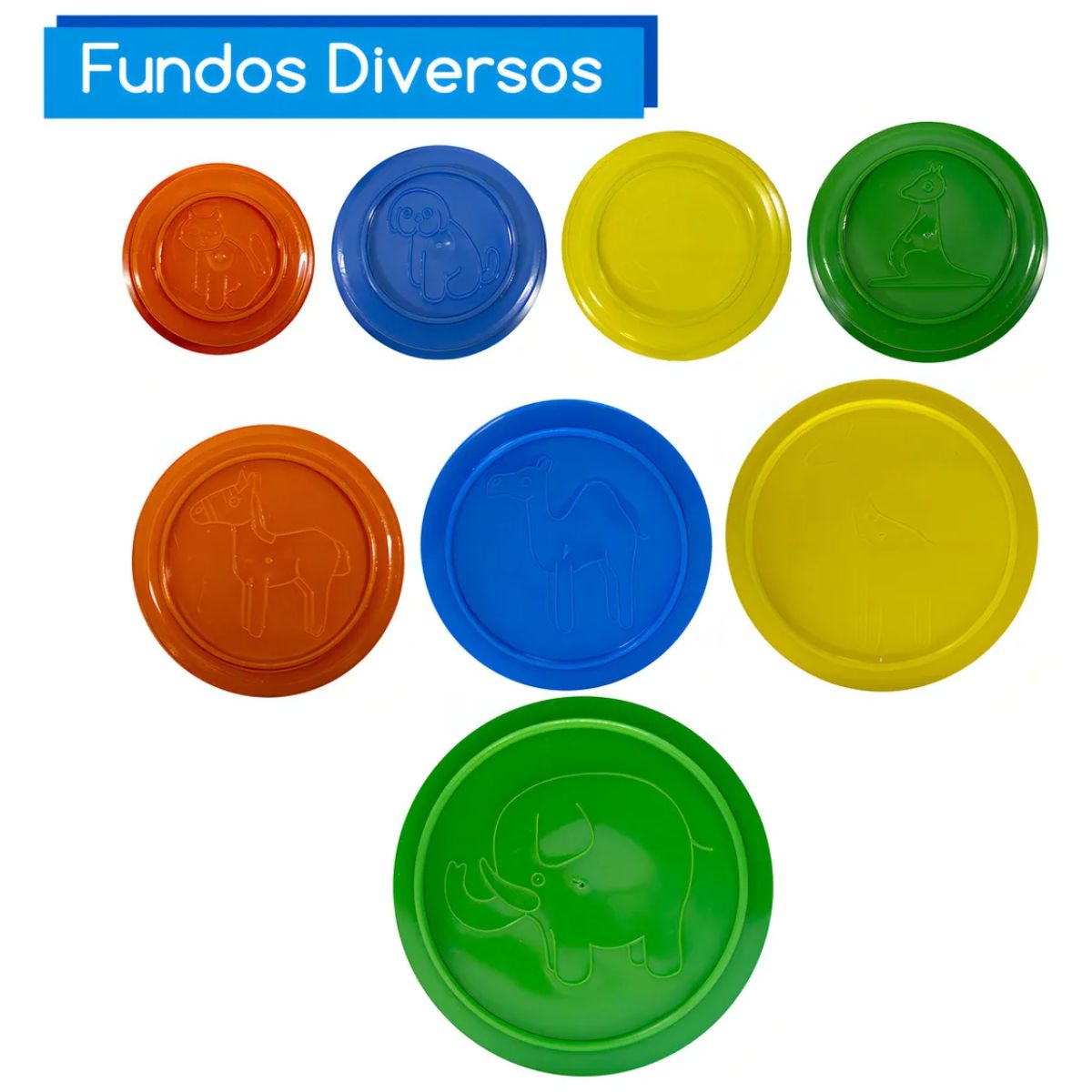 Pais & Filhos - Potes de Empilhar e Encaixar - Brinquedo Educativo para Bebê 6+ Meses Pais & Filhos