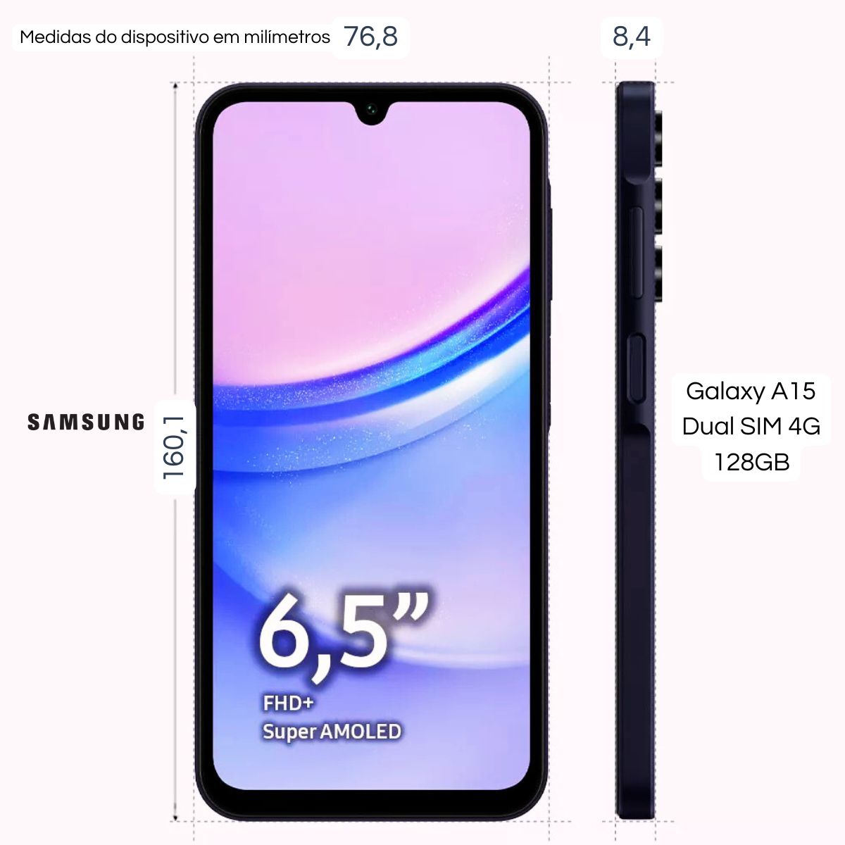 Samsung Galaxy A15 | Dual SIM 4G - 128 GB e 4GB RAM | Desempenho Incrível | SMARTPHONE | CELULAR DIG - Loja Digital