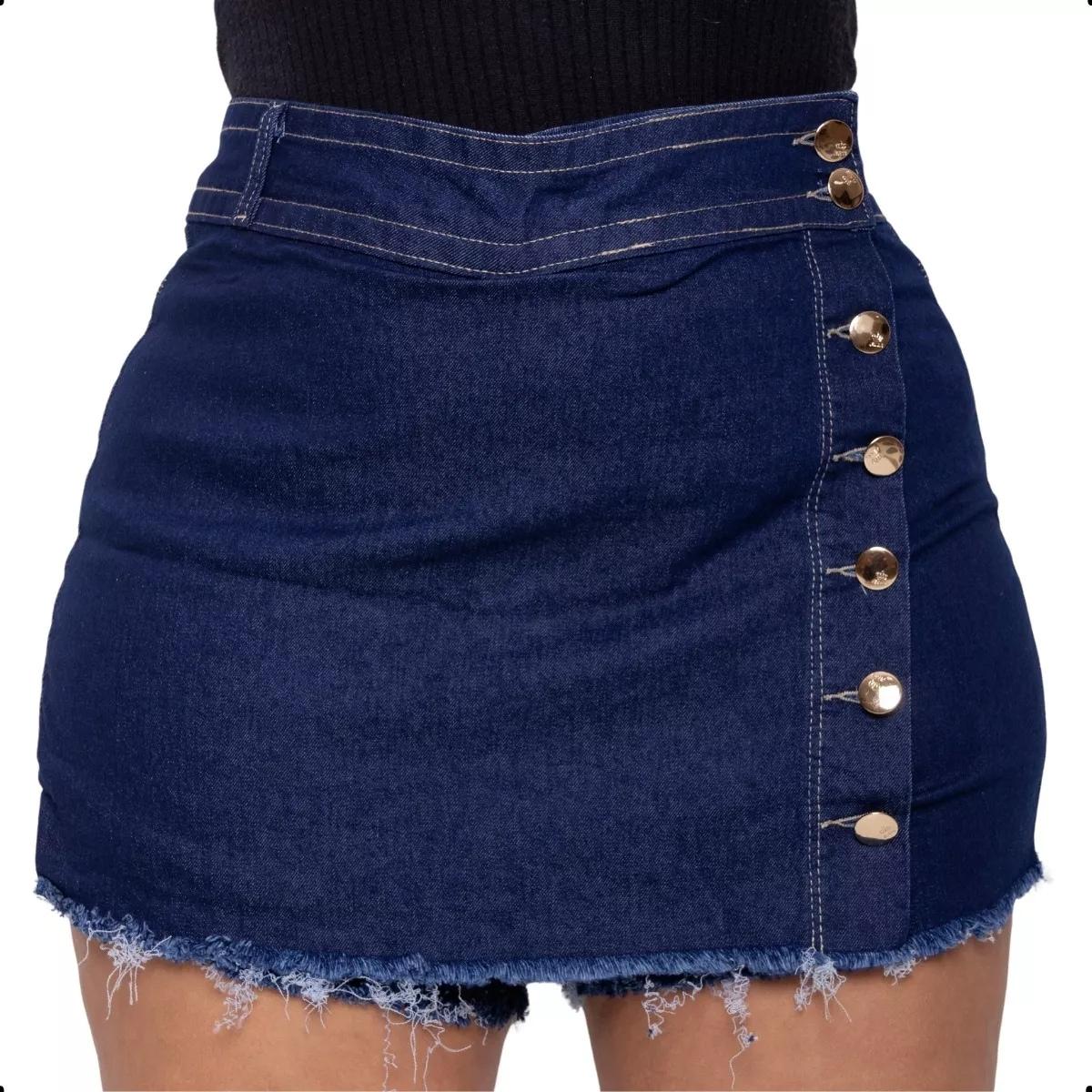 Saia Feminino Jeans Mercado Livre Short Jeans Cintura Alta Short