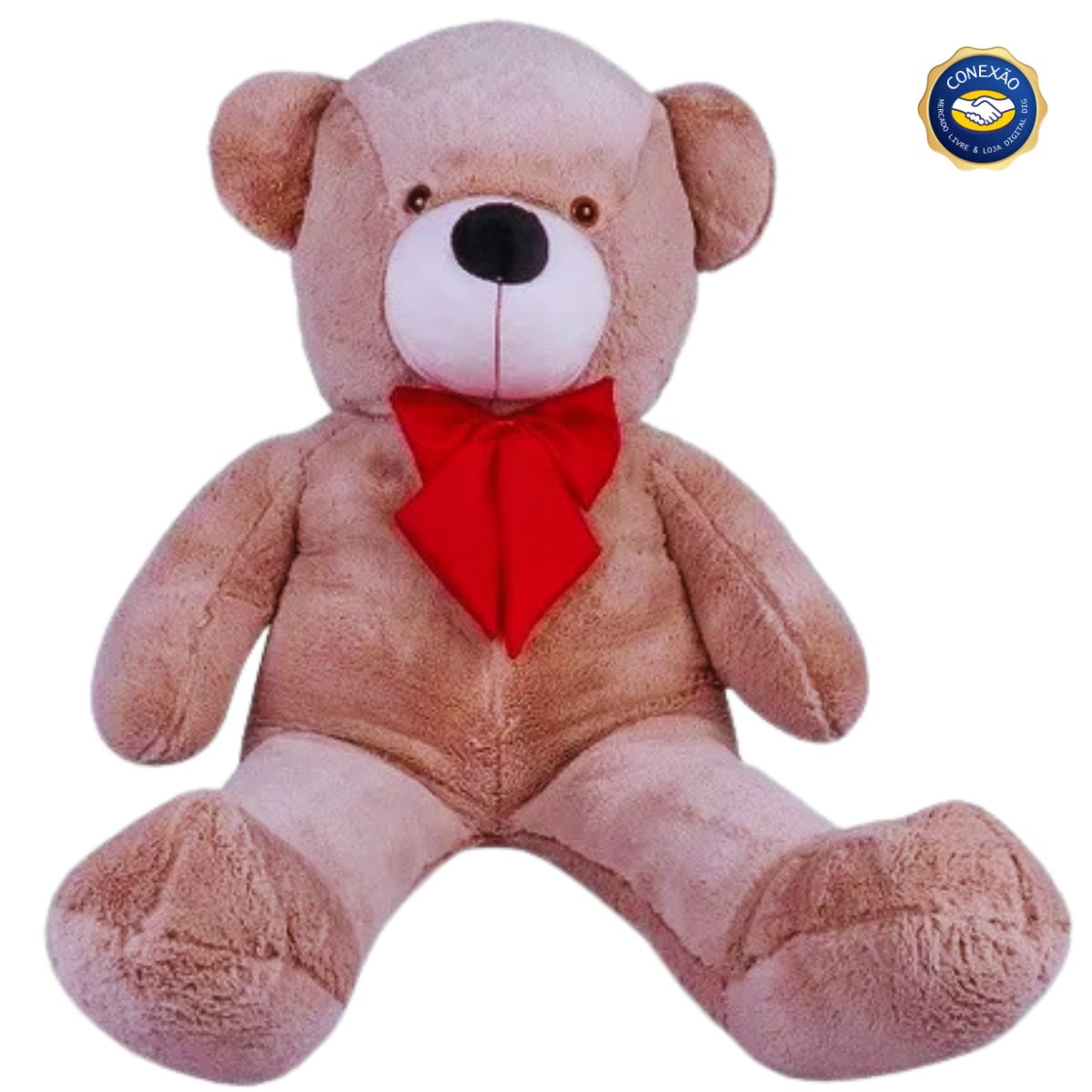 Urso Teddy Gigante c/ Laço – Maciez Hipoalergênica e Luzes Mágicas DIG - Loja Digital