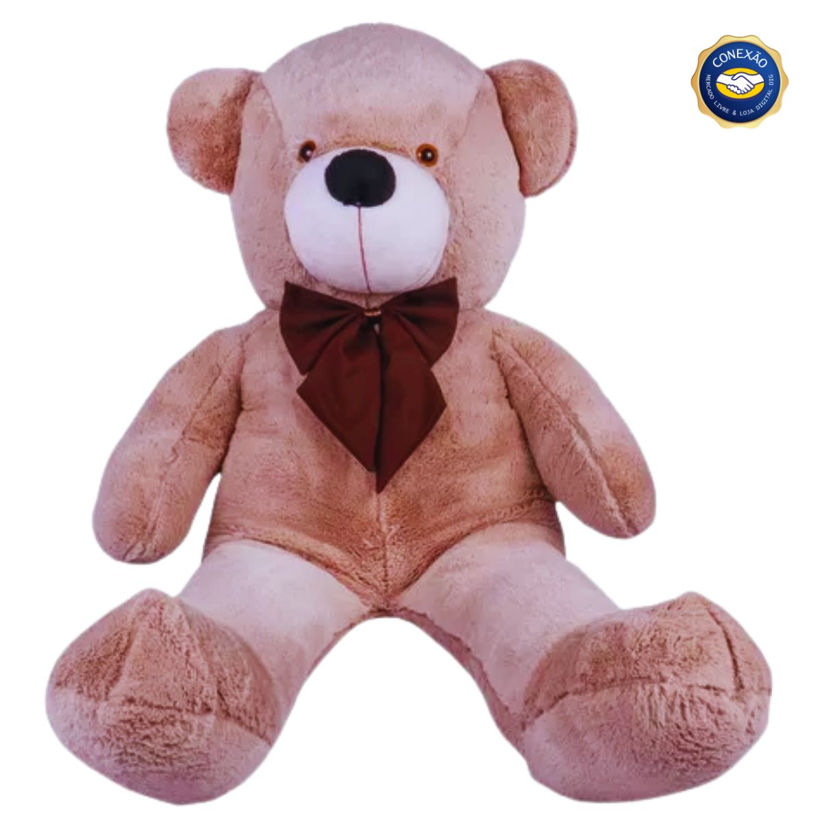 Urso Teddy Gigante c/ Laço – Maciez Hipoalergênica e Luzes Mágicas DIG - Loja Digital