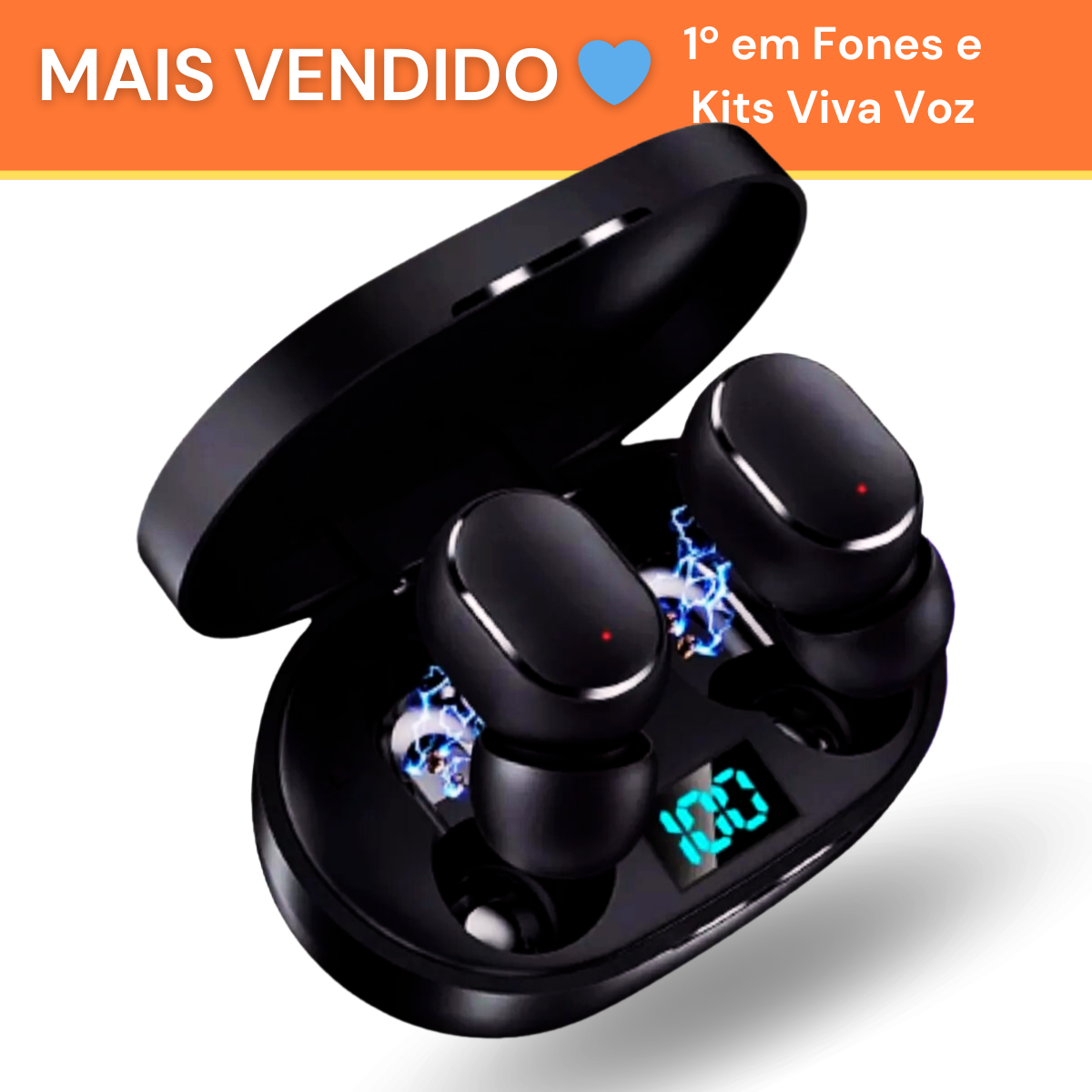 Fone Bluetooth TWS 5.0 – Para Todos os Celulares + Bateria Extra | Case Carregadora Outlet Faciler - Mercado Livre